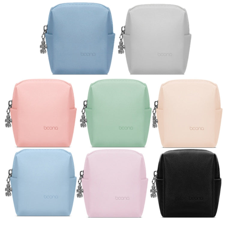 Baona BN-G003 Leather Mini Portable Multifunctional Digital Storage Bag(Zipper Black) - HoMEdemic™ 