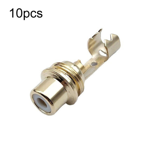 10pcs AV Audio Plug RCA Lotus Female Plug With Clip(M11x0.75mm) - HoMEdemic™ 