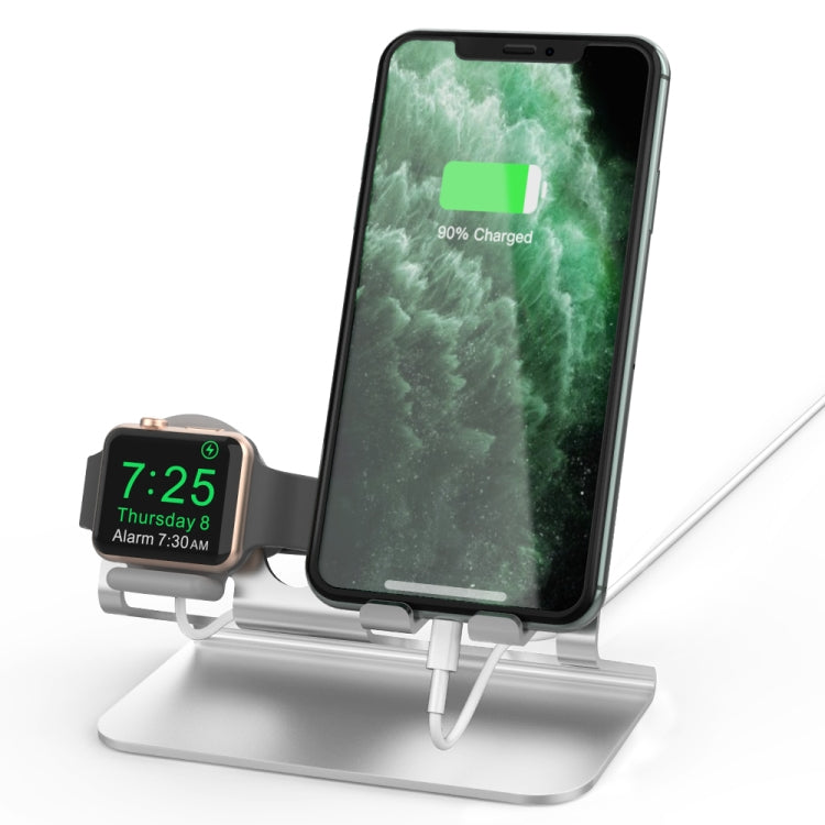 AhaStyle ST04 Aluminum Alloy Charging Base, For 4-8 inch Smart Phone&Apple Watch Series(Silver) - HoMEdemic™ 