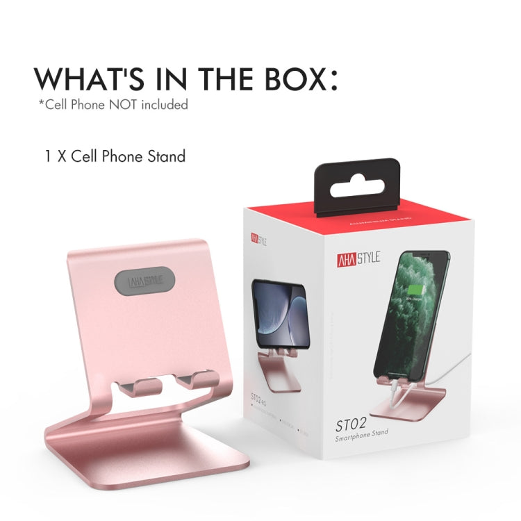 AhaStyle ST02 Mobile Phone Aluminum Alloy Fixed Bracket Storage Charging Base(Rose Gold) - HoMEdemic™ 