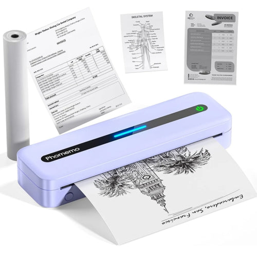 Phomemo M832 300dpi Wireless Thermal Portable Printer, Size: A4 Version(Purple) - HoMEdemic™ 