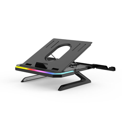 Laptop Stand with RGB Lighting 9-Level Adjustable Notebook Stand(Black) - HoMEdemic™ 