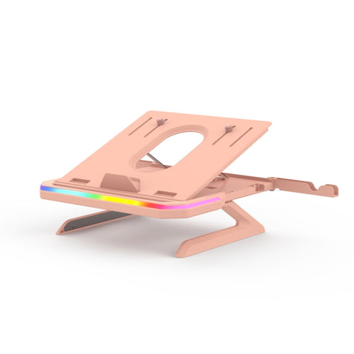 Laptop Stand with RGB Lighting 9-Level Adjustable Notebook Stand(Pink) - HoMEdemic™ 