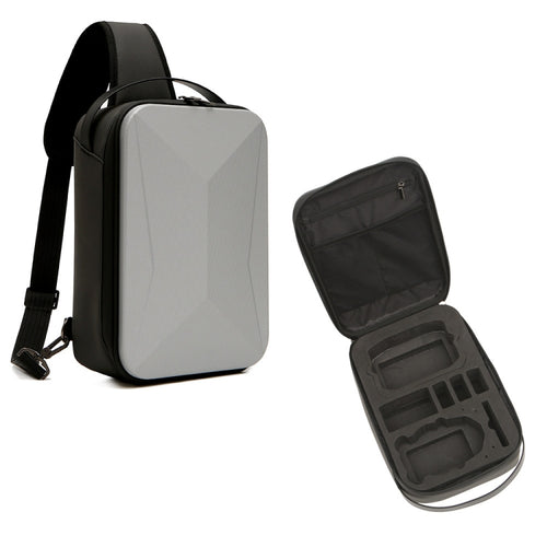 For DJI Mini 3 / Mini 3 Pro Hard Shell Storage Bag Box Chest Bag Shoulder Bag Messenger Bag(Silver) - HoMEdemic™ 