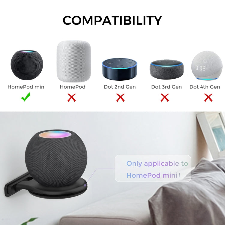 For Apple HomePod Mini AhaStyle PT149 Smart Speaker Stand(Black) - HoMEdemic™ 