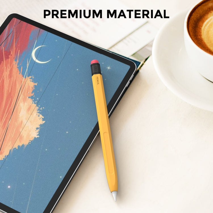 For Apple Pencil 2 AhaStyle PT180-2 Silicone Protective Case Anti-Slip And Anti-Drop Capacitive Pen Case(Yellow) - HoMEdemic™ 