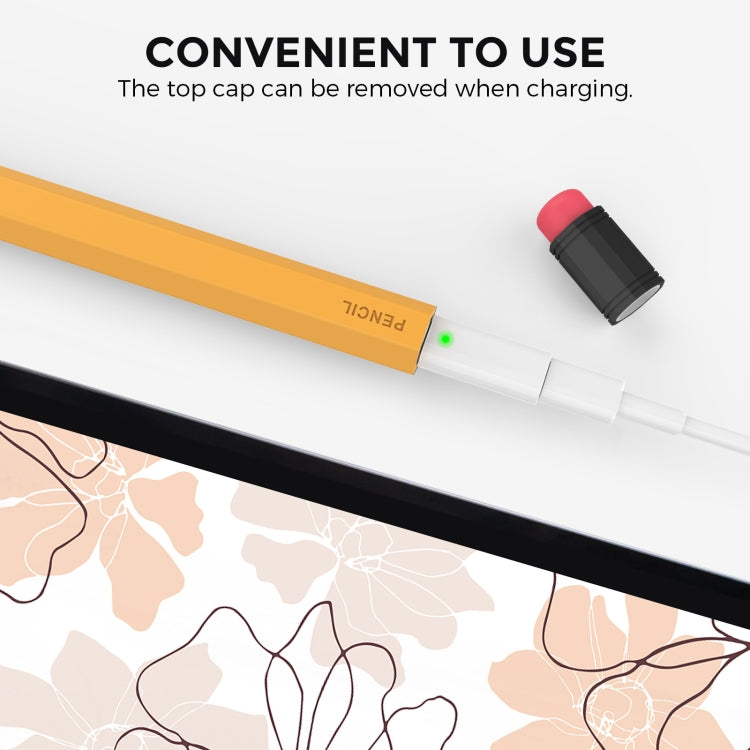 For Apple Pencil 1 AhaStyle PT180-2 Silicone Protective Case Anti-Slip And Anti-Drop Capacitive Pen Case(Yellow) - HoMEdemic™ 