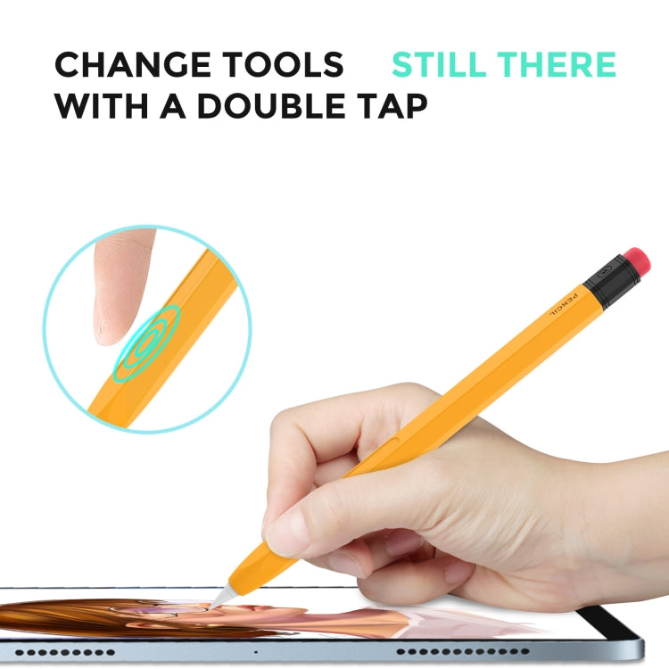 For Apple Pencil 1 AhaStyle PT180-2 Silicone Protective Case Anti-Slip And Anti-Drop Capacitive Pen Case(Yellow) - HoMEdemic™ 