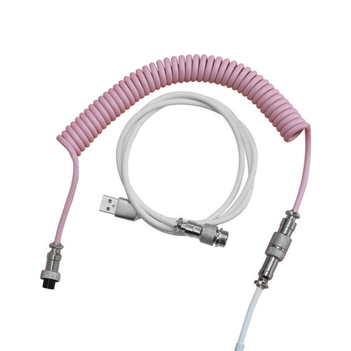 Ajazz AL60 USB To Type-C/USB-C Keyboard Extension Line Single Hole Connector, Cable Length: 2.3m(Peach Pink) - HoMEdemic™ 