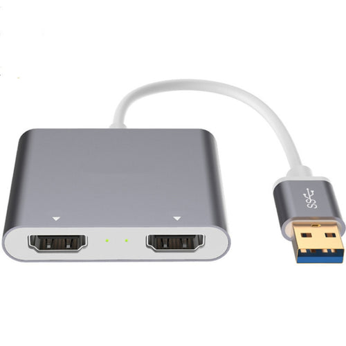 USB 3.0 To Dual HDMI High Definition Converter 4K USB Same Screen Extender(Grey) - HoMEdemic™ 