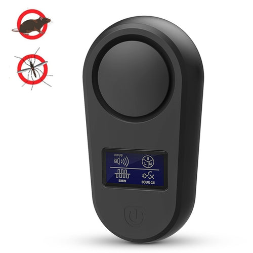 High Power Display Ultrasonic Mouse Repellent Mosquito Repellent Home Intelligent Insect Repellent US Plug(Black) - HoMEdemic™ 