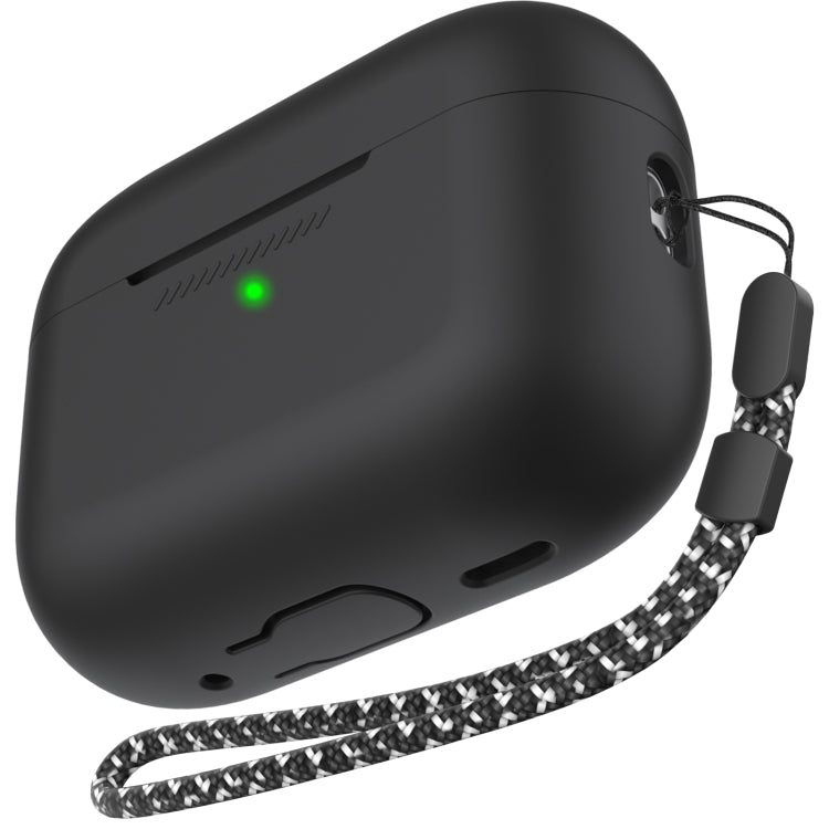 For AirPods Pro 2 AhaStyle PT187 Silicone One-Piece Protective Case With Lanyard Case(Black) - HoMEdemic™ 