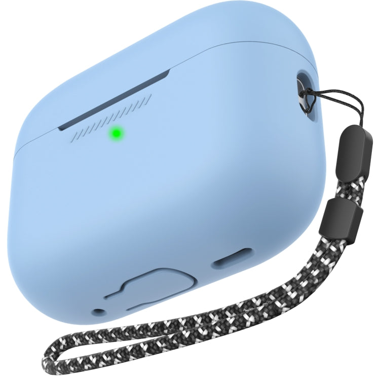 For AirPods Pro 2 AhaStyle PT187 Silicone One-Piece Protective Case With Lanyard Case(Sky Blue) - HoMEdemic™ 