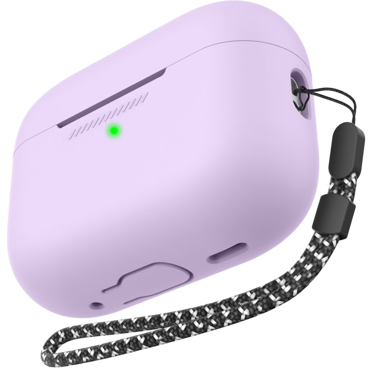 For AirPods Pro 2 AhaStyle PT187 Silicone One-Piece Protective Case With Lanyard Case(Purple) - HoMEdemic™ 