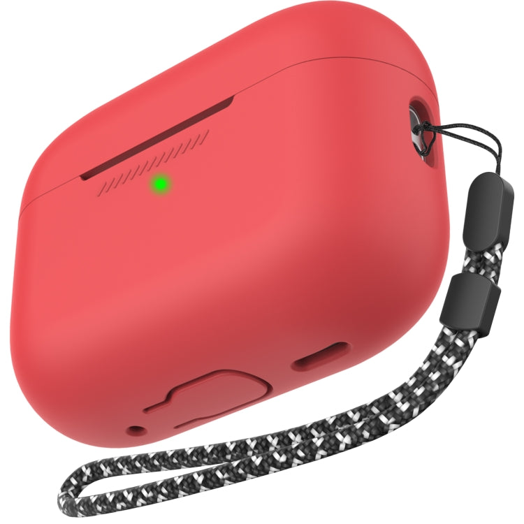 For AirPods Pro 2 AhaStyle PT187 Silicone One-Piece Protective Case With Lanyard Case(Red) - HoMEdemic™ 