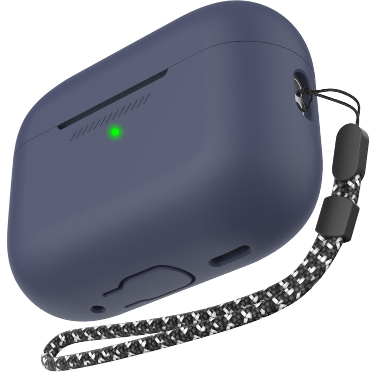 For AirPods Pro 2 AhaStyle PT187 Silicone One-Piece Protective Case With Lanyard Case(Midnight Blue) - HoMEdemic™ 