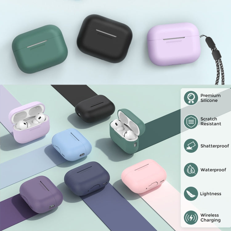 For AirPods Pro 2 AhaStyle PT187 Silicone One-Piece Protective Case With Lanyard Case(Midnight Blue) - HoMEdemic™ 