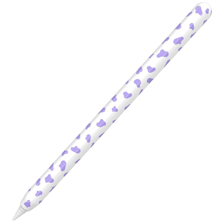 For Apple Pencil 2 AhaStyle PT65CW Silicone Pen Case Milk Cow Patterned Stylus Case(Purple) - HoMEdemic™ 