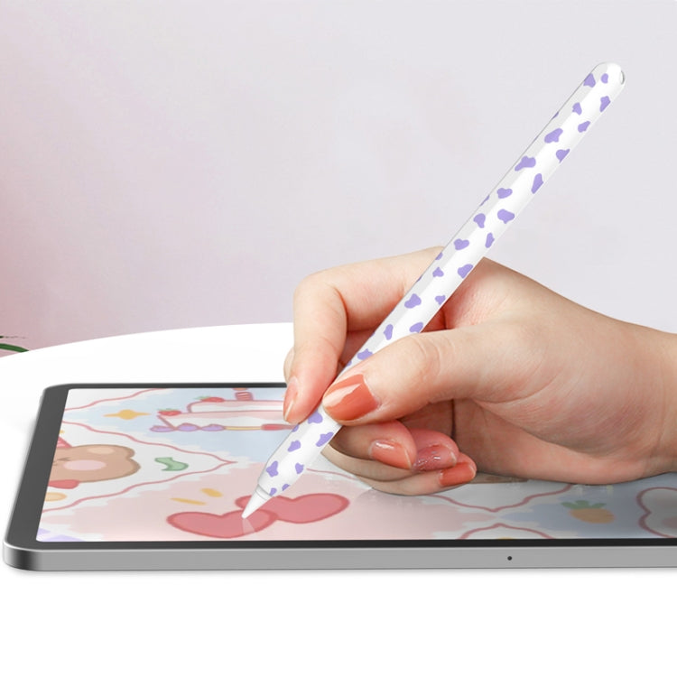 For Apple Pencil 2 AhaStyle PT65CW Silicone Pen Case Milk Cow Patterned Stylus Case(Pink) - HoMEdemic™ 