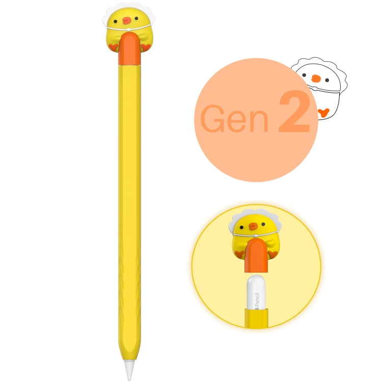 For Apple Pencil 2 AhaStyle PT-LC129 Pen Case Cartoon Silicone Protective Case(Cow White) - HoMEdemic™ 
