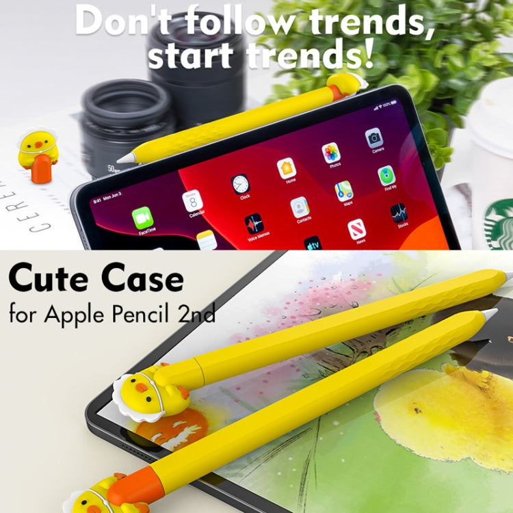 For Apple Pencil 2 AhaStyle PT-LC129 Pen Case Cartoon Silicone Protective Case(Cow White) - HoMEdemic™ 