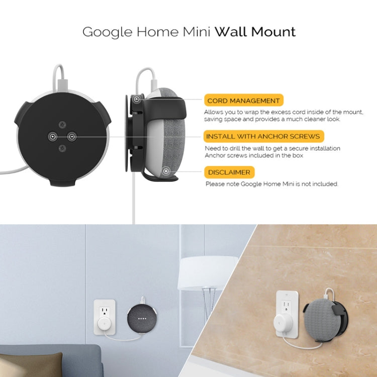 For Amazon Echo Dot 3 AhaStyle PT62 Wall Bracket Smart Speaker Bracket Black - HoMEdemic™ 