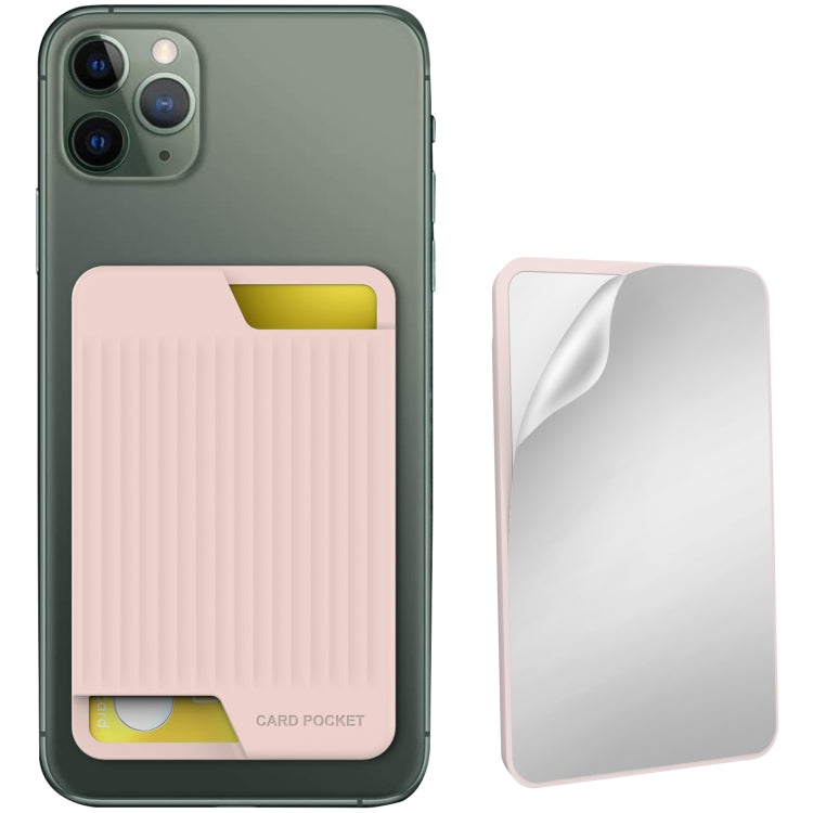 AhaStyle PT169 Mobile Phone Silicone Back Card Case Bus Card Bank Card Convenient Organizer(Pink) - HoMEdemic™ 