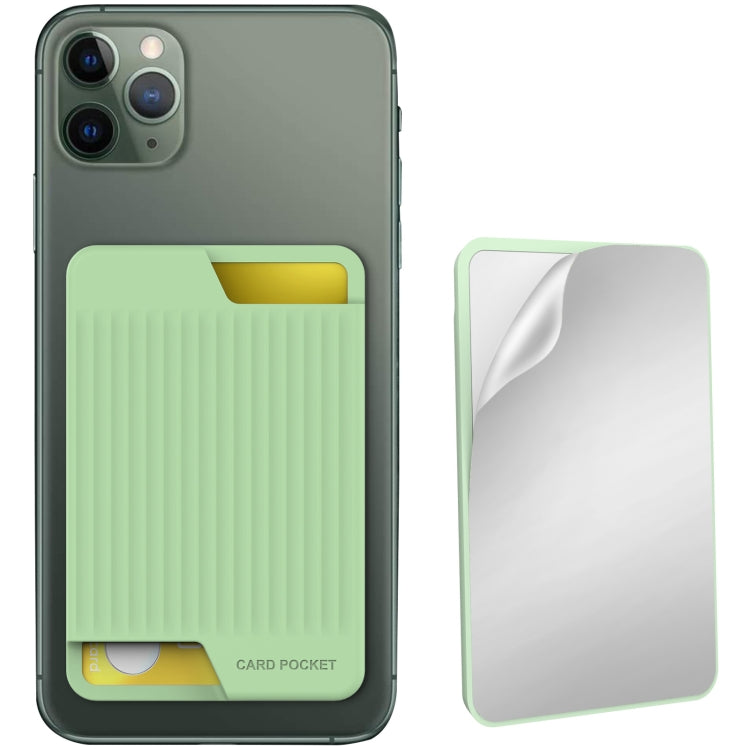 AhaStyle PT169 Mobile Phone Silicone Back Card Case Bus Card Bank Card Convenient Organizer(Green) - HoMEdemic™ 