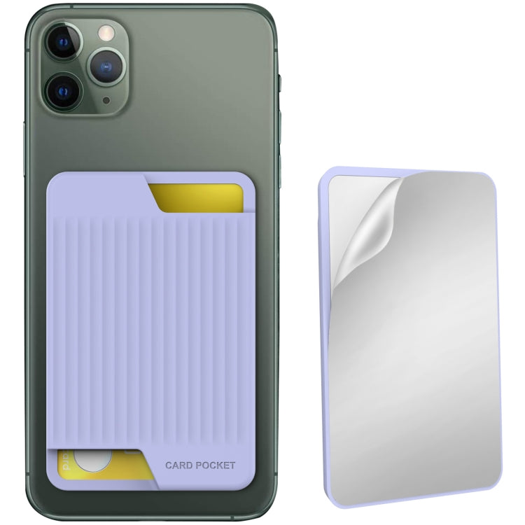 AhaStyle PT169 Mobile Phone Silicone Back Card Case Bus Card Bank Card Convenient Organizer(Purple) - HoMEdemic™ 