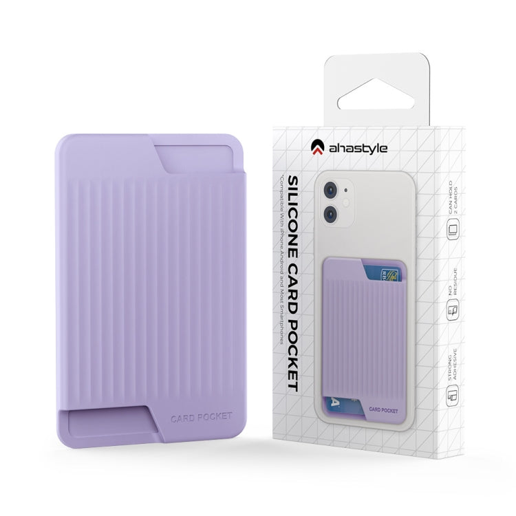 AhaStyle PT169 Mobile Phone Silicone Back Card Case Bus Card Bank Card Convenient Organizer(Black) - HoMEdemic™ 