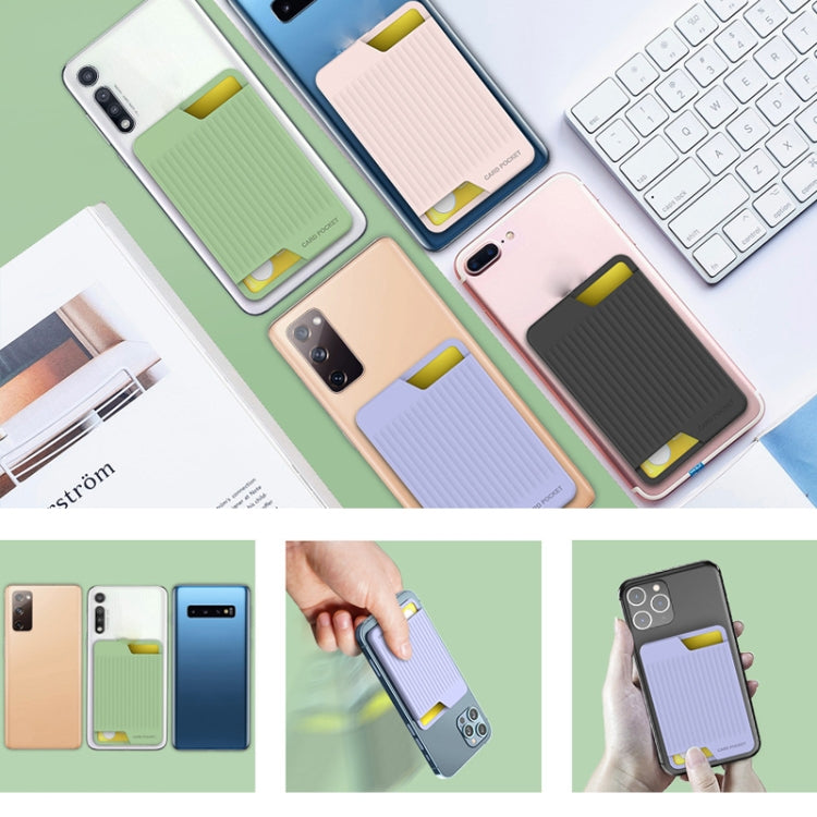 AhaStyle PT169 Mobile Phone Silicone Back Card Case Bus Card Bank Card Convenient Organizer(Black) - HoMEdemic™ 