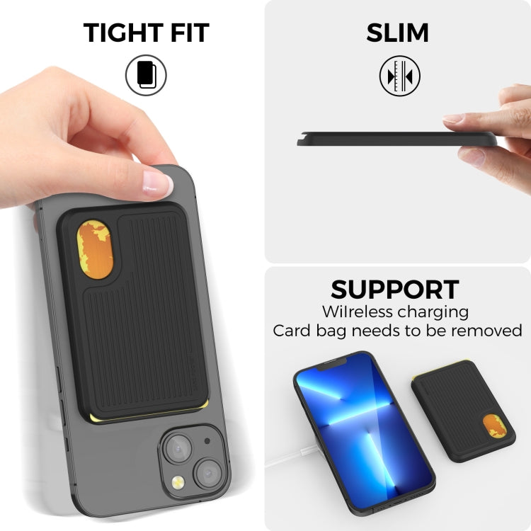 AhaStyle PT133-B Magnetic Vertical Silicone Card Holder(Black) - HoMEdemic™ 
