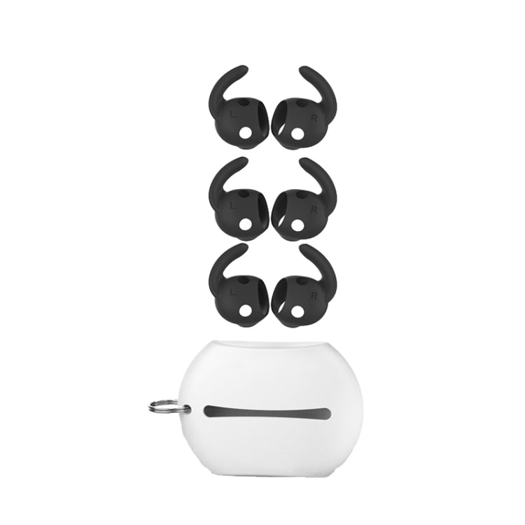 For Beats Studio Buds AhaStyle PT172 Earphone Silicone Ear Caps, Style: Earcap x 3+Case (Black) - HoMEdemic™ 