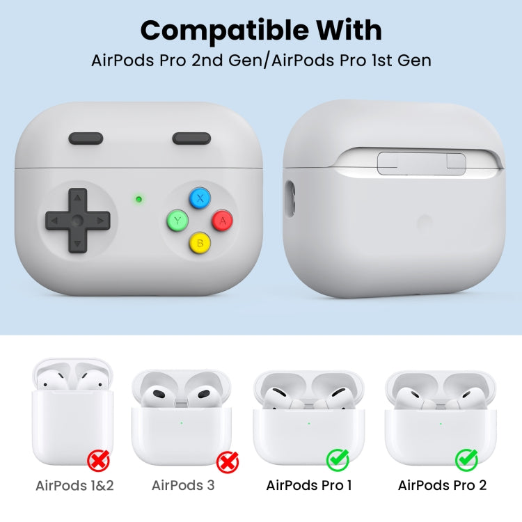 For AirPods Pro 2 AhaStyle DD04 Split Silicone Cartoon Earphone Protective Case(Blue) - HoMEdemic™ 