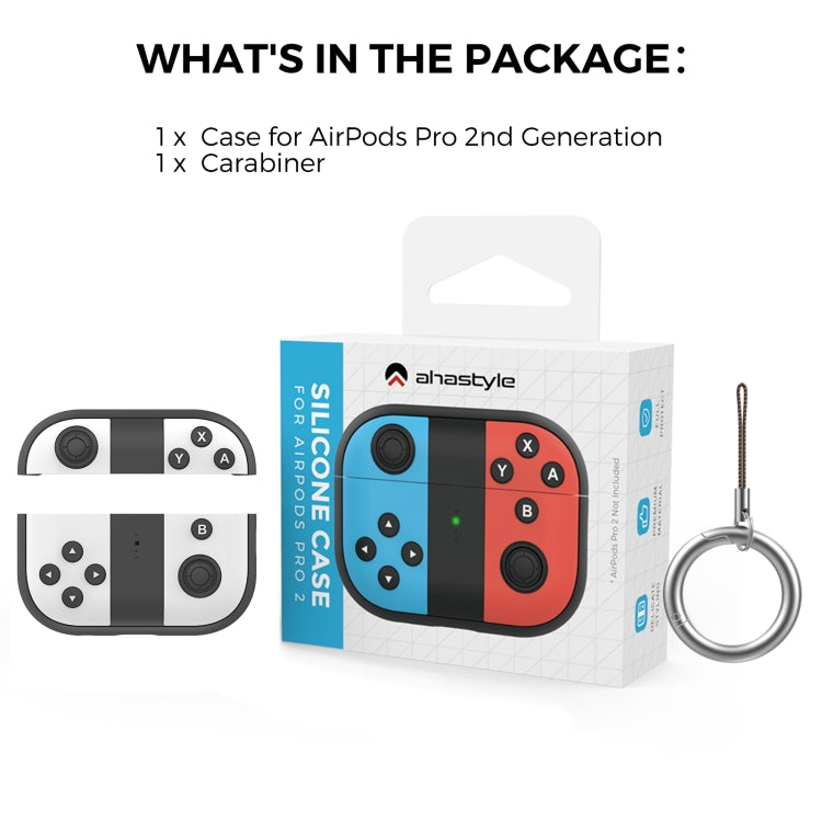For AirPods Pro 2 AhaStyle PT-JY08 Split Silicone Cartoon Earphone Protective Case(Blue And Red) - HoMEdemic™ 