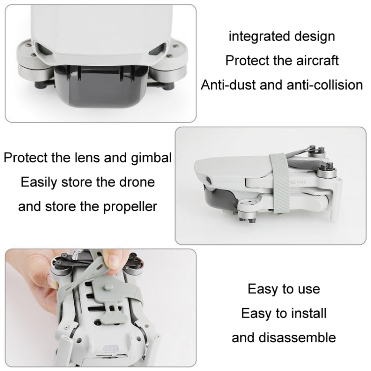 For DJI Mavic Mini / Mini 2 SE RCSTQ Gimbal Protection Kit Paddle Restrainer(Black) - HoMEdemic™ 