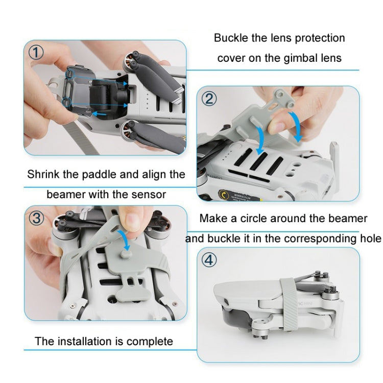For DJI Mavic Mini / Mini 2 SE RCSTQ Gimbal Protection Kit Paddle Restrainer(Black) - HoMEdemic™ 