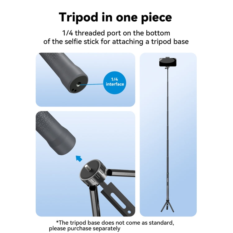 TELESIN 3M Carbon Fiber Selfie Stick Monopod  With 1/4 Screw For Action Camera - HoMEdemic™ 