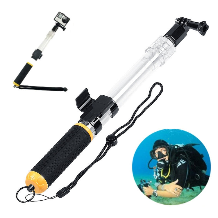 Transparent Retractable Selfie Stick Buoyancy Stick for All Action Cameras - HoMEdemic™ 