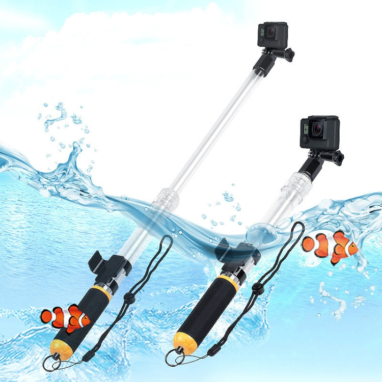Transparent Retractable Selfie Stick Buoyancy Stick for All Action Cameras - HoMEdemic™ 