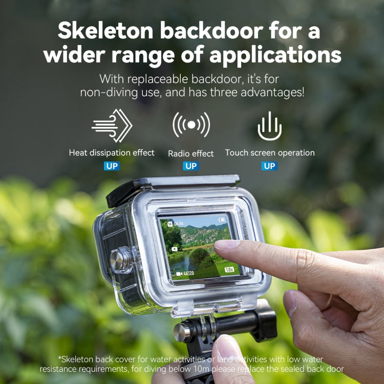 For GoPro Hero11 Black / HERO10 Black / HERO9 Black TELESIN Waterproof Case Full Scene Anti-Fog Underwater Diving Housing - HoMEdemic™ 