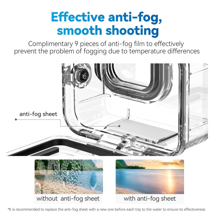 For GoPro Hero11 Black / HERO10 Black / HERO9 Black TELESIN Waterproof Case Full Scene Anti-Fog Underwater Diving Housing - HoMEdemic™ 