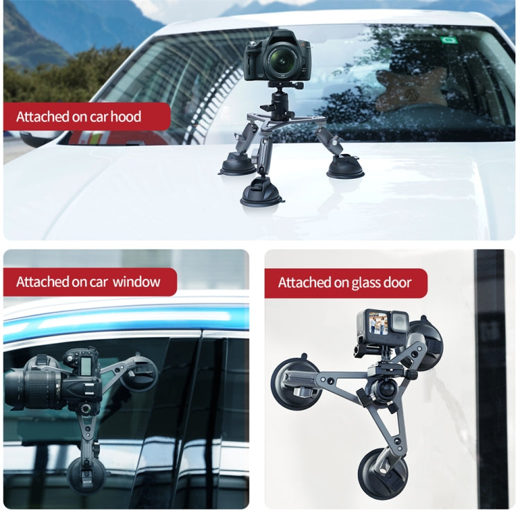 TELESIN Suction Cup Action Camera Tripod Mount for Car Holder Stand Bracket - HoMEdemic™ 