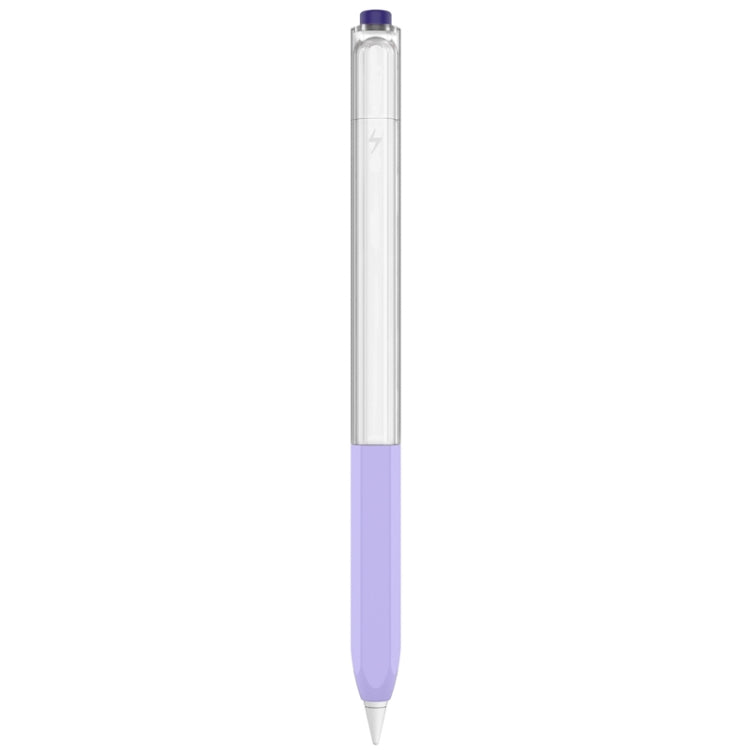 For Apple Pencil 2 AhaStyle PT-LC05 Jelly Style Translucent Silicone Protective Pen Case(Purple) - HoMEdemic™ 