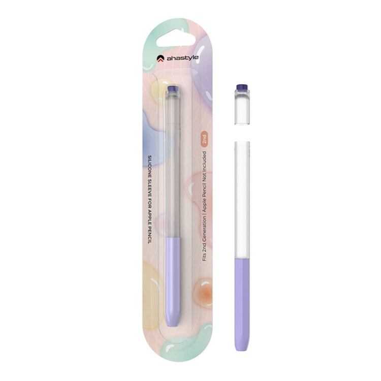 For Apple Pencil 2 AhaStyle PT-LC05 Jelly Style Translucent Silicone Protective Pen Case(Blue) - HoMEdemic™ 