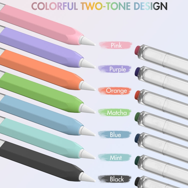 For Apple Pencil 2 AhaStyle PT-LC05 Jelly Style Translucent Silicone Protective Pen Case(Purple) - HoMEdemic™ 