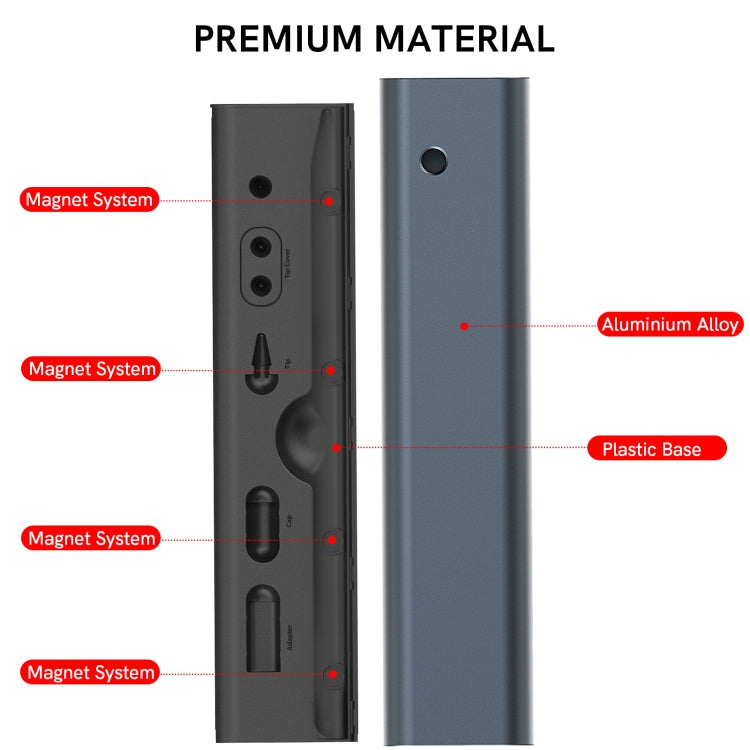 For Apple Pencil 1 / 2 AhaStyle PT145 Aluminum Storage Pen Case(Dark Gray) - HoMEdemic™ 