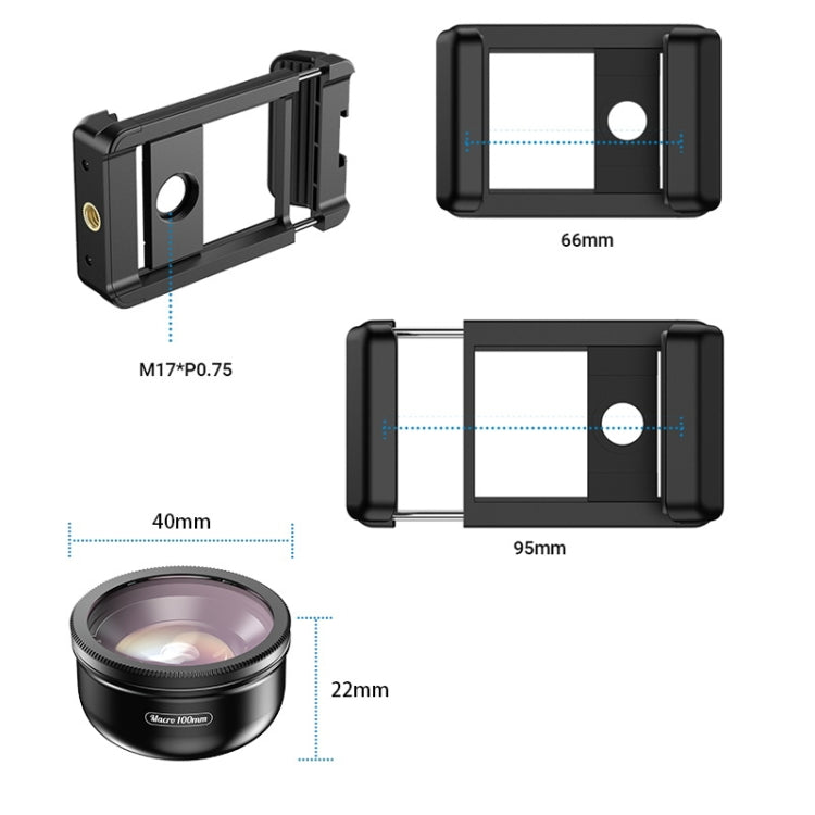 APEXEL CM-HB100CPL HB100mm HD External Macro Mobile Phone Lens with CPL(Black) - HoMEdemic™ 