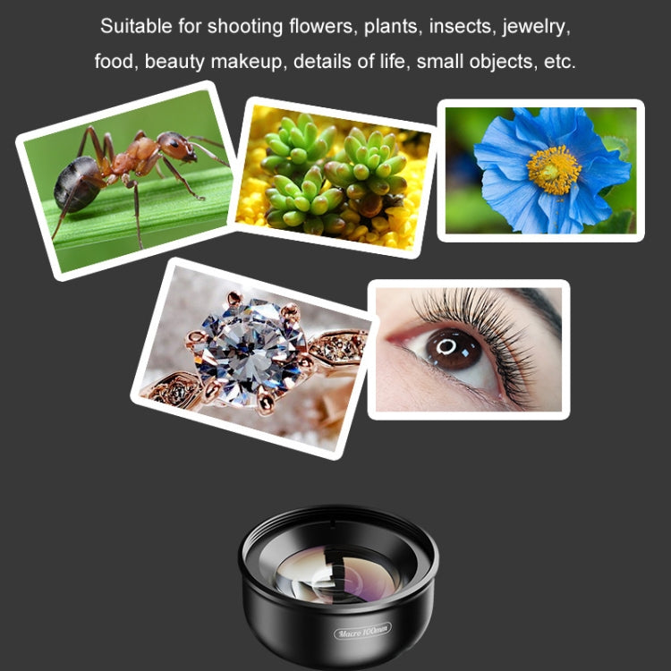 APEXEL CM-HB100CPL HB100mm HD External Macro Mobile Phone Lens with CPL(Black) - HoMEdemic™ 