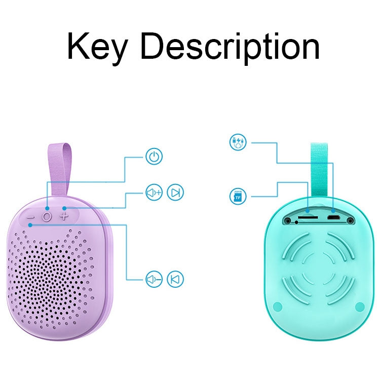 AFK BT-513 TWS Mini Portable RGB Light Bluetooth Speaker 3D Sound Effect Waterproof Bluetooth Audio(Light Blue) - HoMEdemic™ 